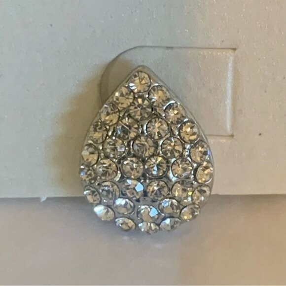 ANNE KLEIN Crystal Tear Drop Post Earrings - Picture 3 of 4